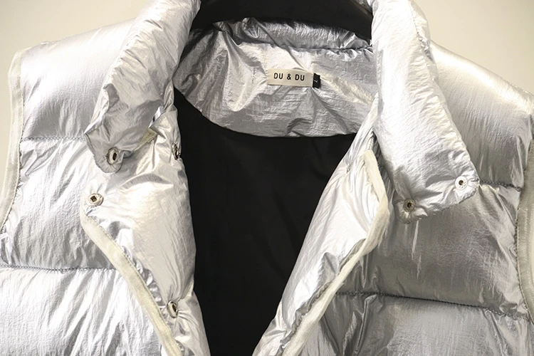 Большие размеры XL-4XL пуговица двубортный яркий металлический цвет длинный хлопковый мягкий зимний жилет куртка пальто Chaleco Mujer женские парки