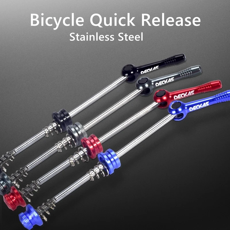 Deckas Bicycle Quick Release Stainless Steel 100/135mm Mountain Bikes