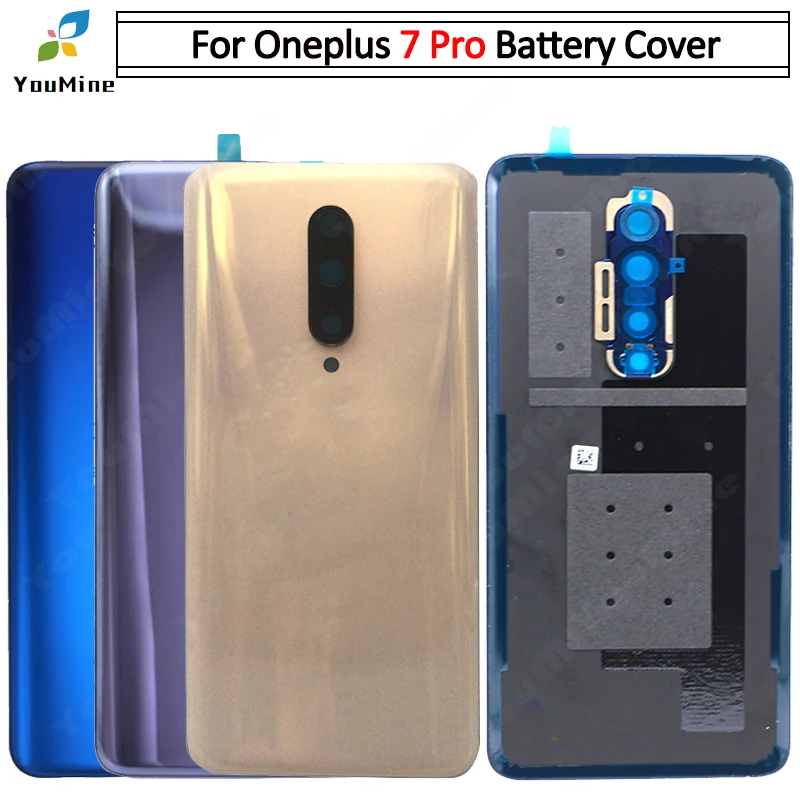 

Original For OnePlus 7 Pro Back Battery Cover Door Rear Glass For One plus 7 pro Battery Cover 1+7 Housing Case with Camera Lens