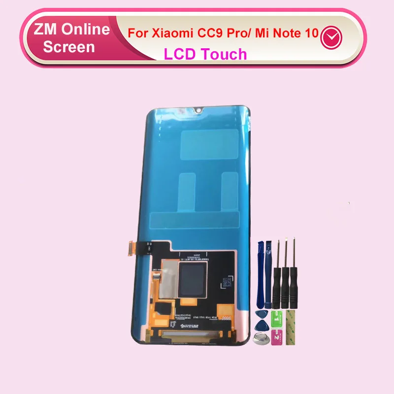 Для Xiaomi CC9 Pro Mi Note 10 ЖК дисплей с кодирующий преобразователь сенсорного экрана в