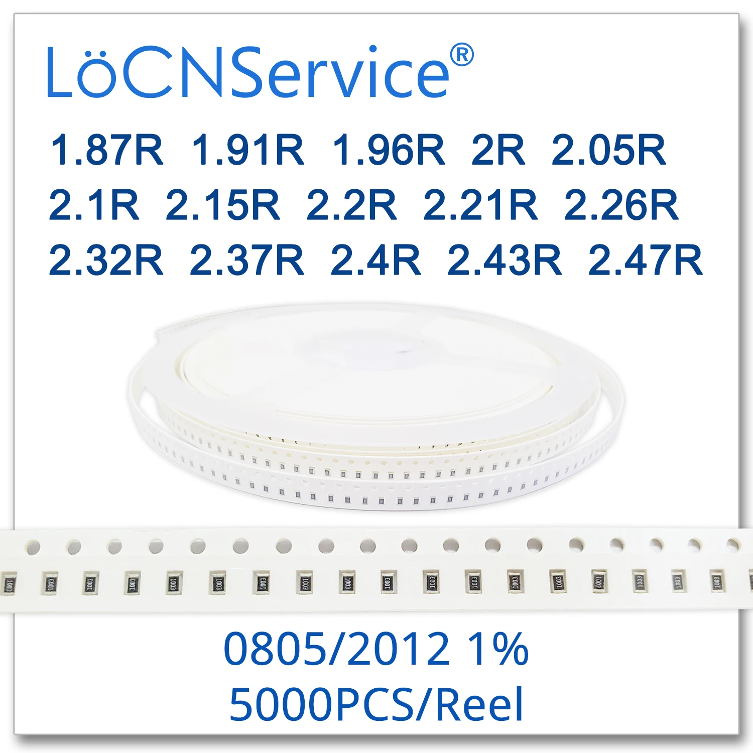 LoCNService 0805 1% 5000 шт. 1.87R 1.91R 1.96R 2R 2.05R 2.1R 2.15R 2.2R 2.21R 2.26R 2.32R 2.37R 2.4R 2.43R 2.47R 2012 резистор OH |