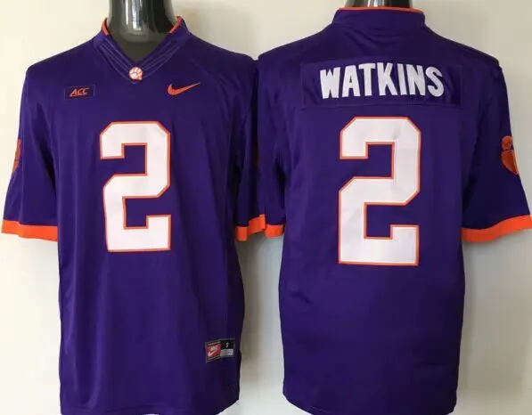 Новейший Clemson Tigers DeShaun Watson, Sammy Watkins, Wayne Gallman II, Artavis Scott Ben Boulware для мужских Джерси - Цвет: color as photo