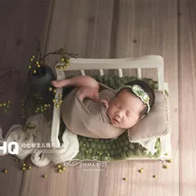 Реквизит для фотосъемки новорожденных кровать детская фоторамка студийная детская полнолуние реквизит для фотосессии диван Маленькая деревянная кровать детские игрушки