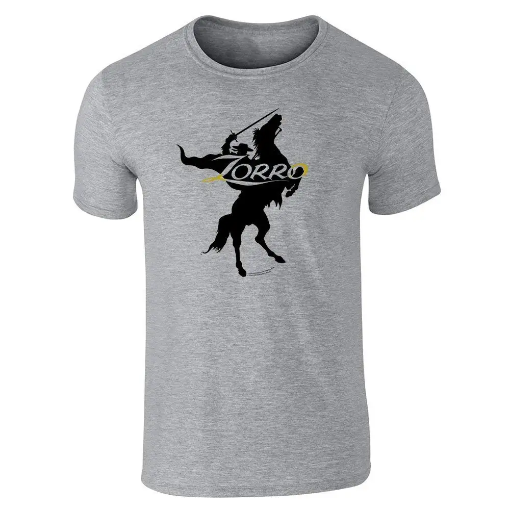 Zorro верхом силуэт логотип футболка с коротким рукавом Детская Скидка 100%