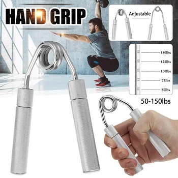 

Universal Adjustable Aluminium Alloy Hand Grip Trainer Gripper Strengthener Gym Wrist Strength Exerciser 50-75-100-125-150 Lbs