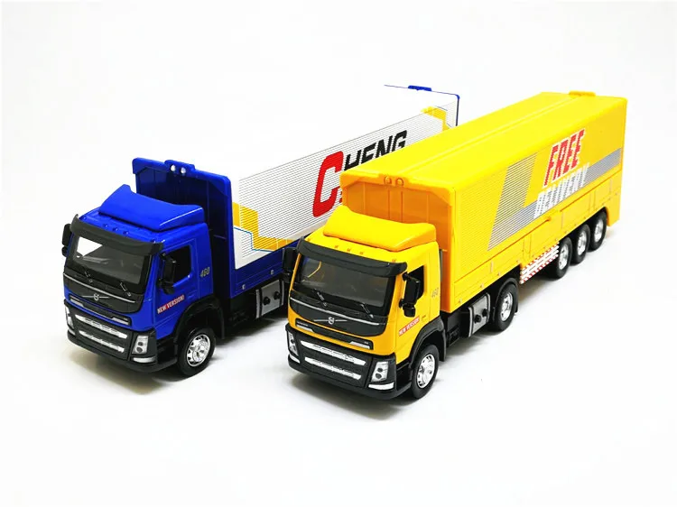 

Caipo Alloy Engineering Vehicle VOLVO Model Transportation Container Truck Model Children Sound And Light Toy Car 49