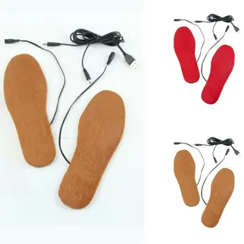 

1Pair USB Heating Shoe Pad Unisex Outdoor Sports Ski Heated Insoles Recycled Use
