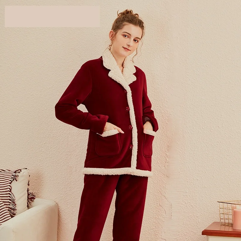 Winter Pajamas Men Long Sleeved Coral Fleece Warm Flannel Pyjamas Mens Lounge Animal Pajama Set plus Size  Sleepwear