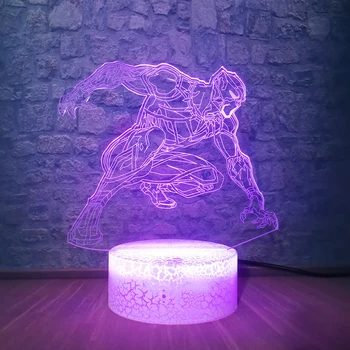 

3D Led Night Light Marvel Black Panther Lamp Super Hero USB Touch Desk Lamp Kids Bedroom Decoration Creative Gift For Boyfriend