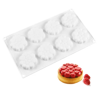 

8 Cavity Tulip Silicone Mold French Fondant Mousse Cake Chocolate Decorating for Baking Dessert