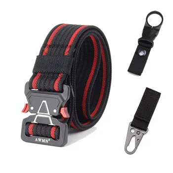 

Army Military Tactical Belt 2020 New Outdoor 125cm Cobra Alloy Buckle Nylon Casual Combat Belt Men Women Training Belt AE103