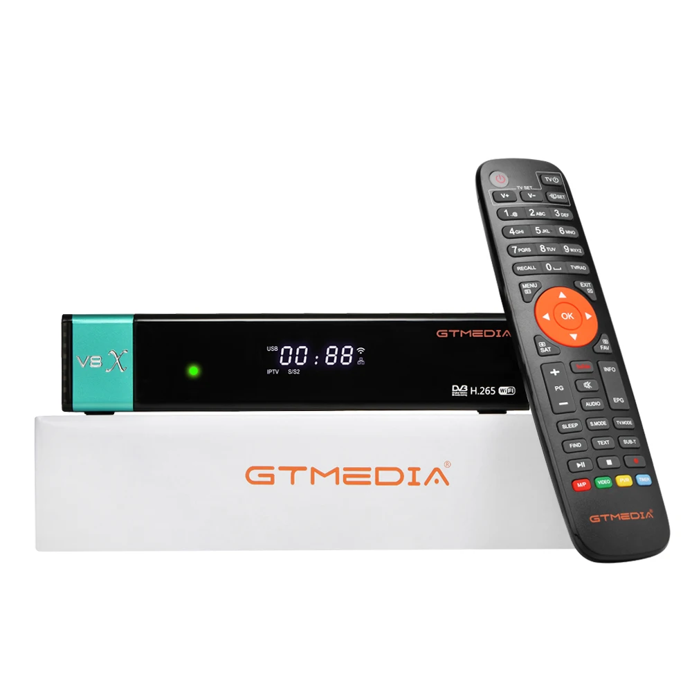 Спутниковый ресивер Gtmedia V8X DVB S2 5 шт. 2 4G поддержка Wi-Fi H.265 DVB-S/S2X VCM/ACM/multi-stream AVS + Xtream 1PTV