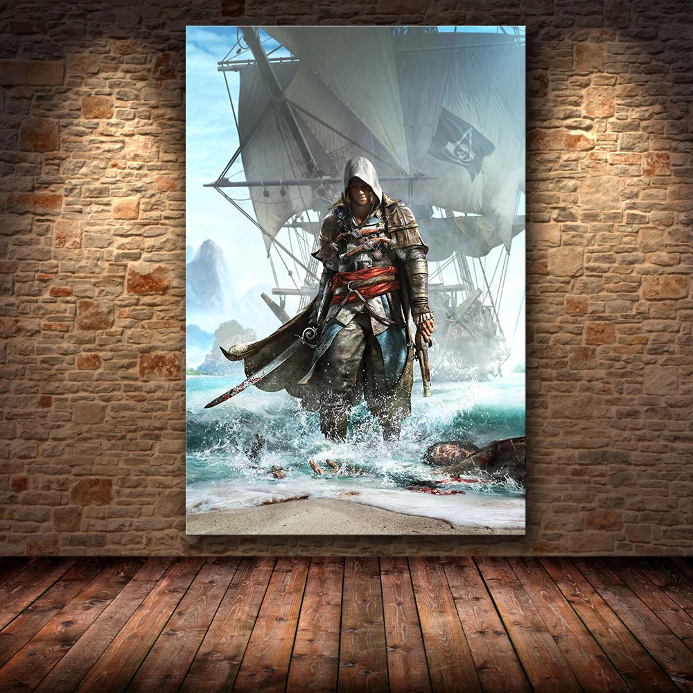 Игровой постер без рамки украшение картина Assassin's Creed на холсте HD Картина