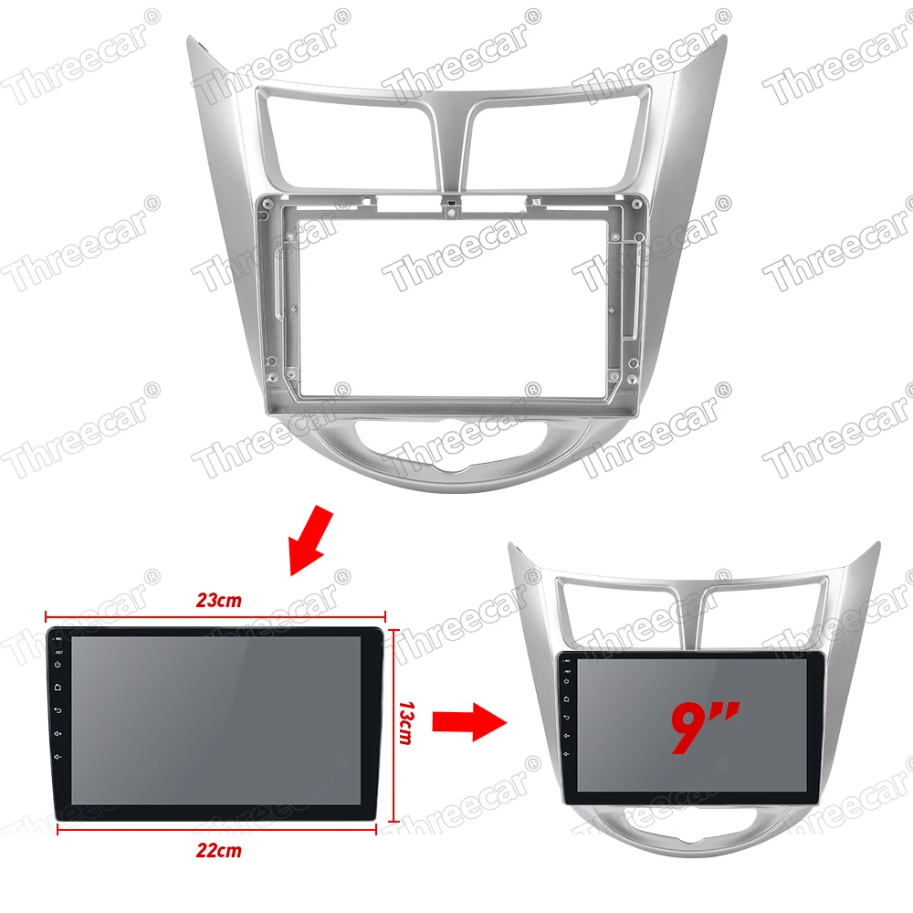2Din рамка приборной панели автомобиля подходит для hyundai Verna solari 2010- автомобильная DVD панель GPS Dash комплект монтажная рамка отделка рамка Fascias