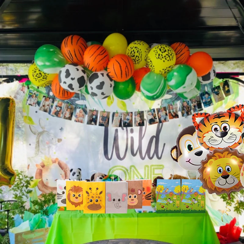 Weigao Jungle Animal Birthday Party Disposable Tableware Forest Friends Safari Zoo Theme Paper Cup Plate Baby Shower Supplies Disposable Party Tableware Aliexpress