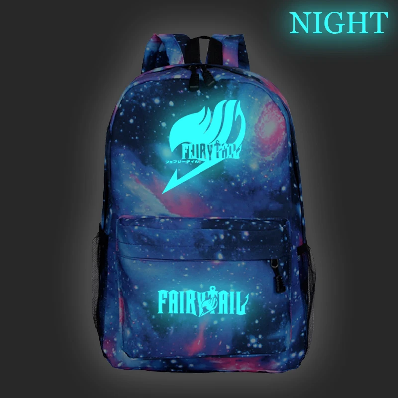 

Mochila Fairy Tail Luminous Backpack teens Knapsack Girls Book Bags Travel Shouler Knapsack Boys School bag Laptop Rucksack