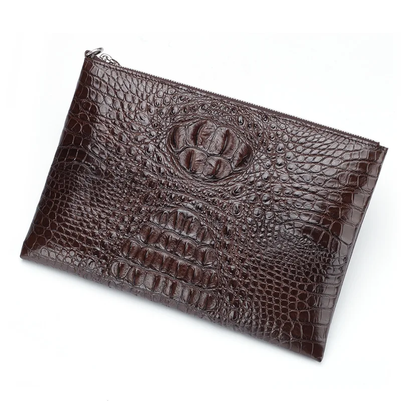 YILUNXI, новейший роскошный кошелек из крокодиловой кожи, мужская сумка из натуральной кожи, деловая вместительная мужская сумка-клатч, высокое качество, водонепроницаемые сумки - Цвет: color same as pic