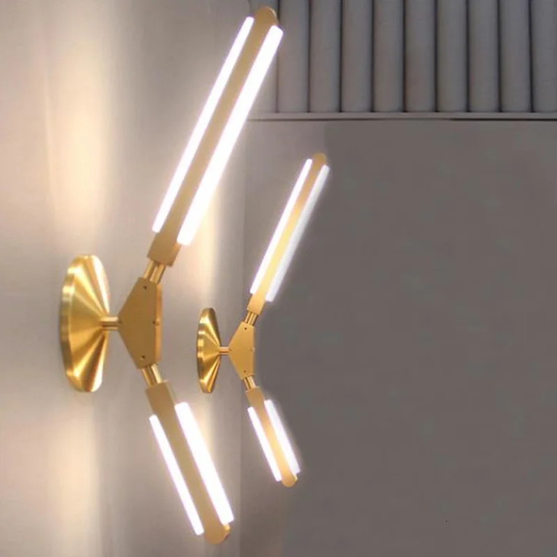 

Led bedside lamp post-modern Nordic wall lamp villa hotel room art project American wall lamp wholesale