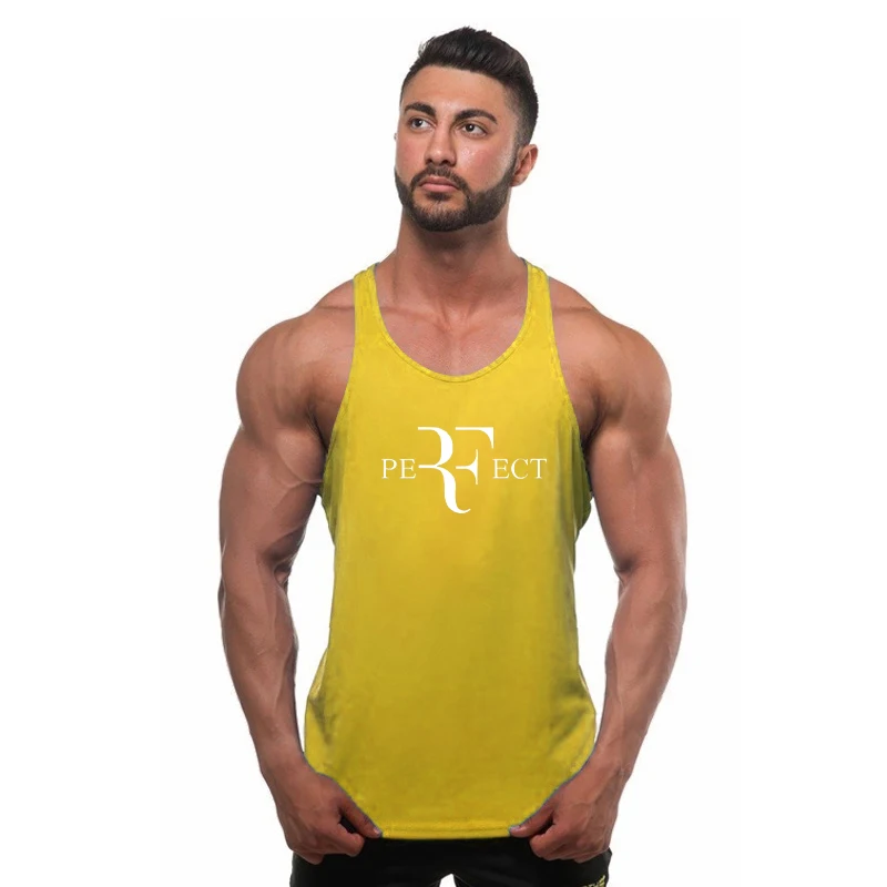 Gym Fitness vest Men's stretch tight vest round neck breathable and quick-drying men's vest running sleeveless T-shirt