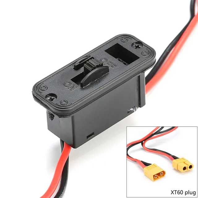RC Heavy Duty Battery Harness Switch W/ T/XT60/EC3 Plug Built In Charging Socket RC Toys Upgrade Parts RC accessories 3
