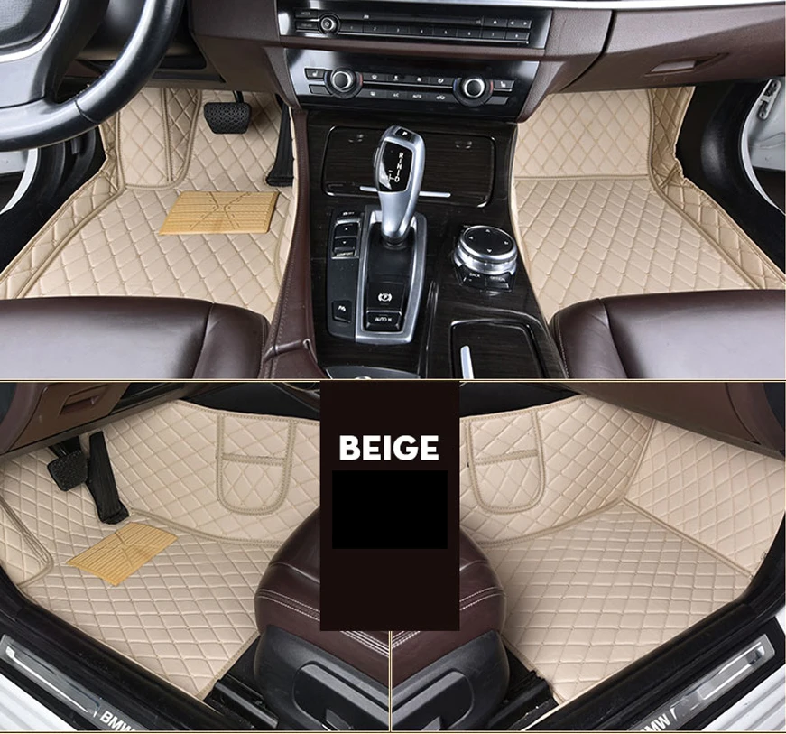 Кожаные автомобильные коврики для Volkswagen vw Touareg 2009 10 11 12 13 14 15 16 17 индивидуальные