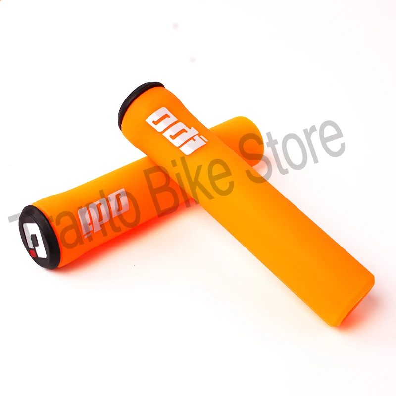 Ручка для горного велосипеда, барные ручки, Упоры для рук на руль велосипеда, детский силикагель, руль, велосипедная ручка, мягкие Аксессуары для велосипеда, 1 пара - Цвет: Orange-1pair