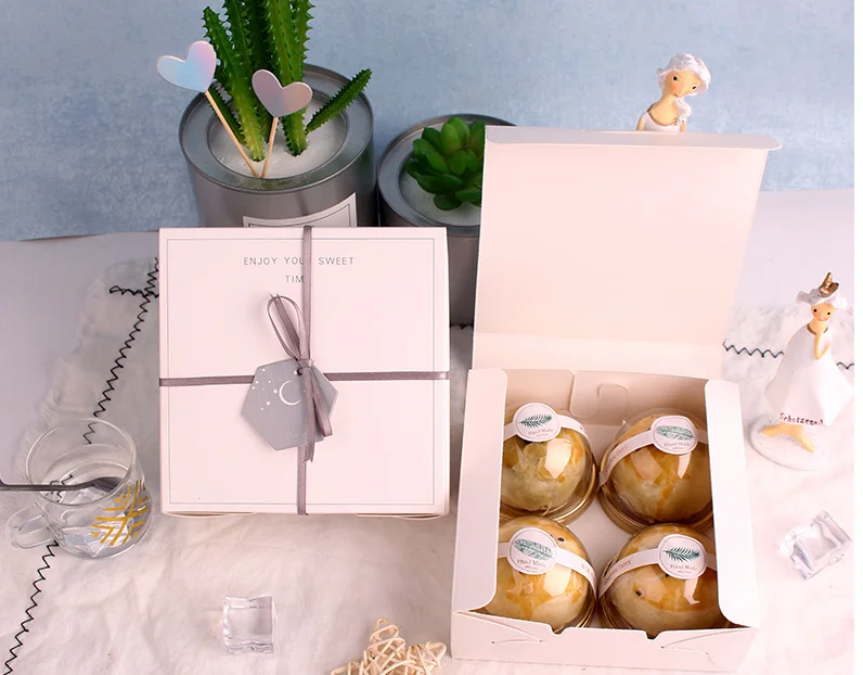 2 Size Kraft Paper Cake Box Party Gift Packing Box Cookie/Candy/Nuts Box/DIY Packing Box 100pcs/lot Free shipping