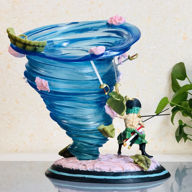 Одна деталь соломенная шляпа Пираты Roronoa Zoro санторю большие сцены Торнадо ПВХ фигурка Коллекция Модель игрушки X3733