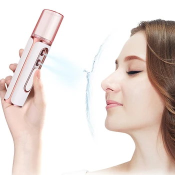 

USB Portable Double-Hole Nano-Disinfecting Mist Spray Liquid With Two Nozzles Facial Humidifier Skin Care Sanitizer Instruments