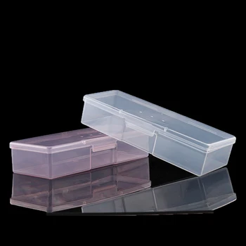

Transparent Nail Manicure Plastic Tools Storage Box Nail Dotting Drawing Pens Buffer Grinding Files Organizer Case Container Box