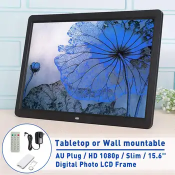 

15.6" HD Digital LED 1080p Photo Frames Gallery Advertising Machine Remote Control Electronic Album Picture Music Movie