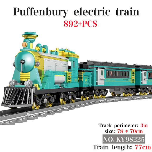 Original KAZI98224 903+PCS Maersk rail train Electric Toys Track Programming Children's Educational Assembling Building Block 2