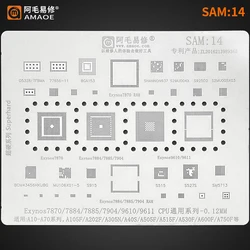 Amaoe – pochoir de reballage sam14 BGA pour Exynos 7870 7884 7885 7904 9610 9611 Cpu A10 A70 A600F Exynos9611 