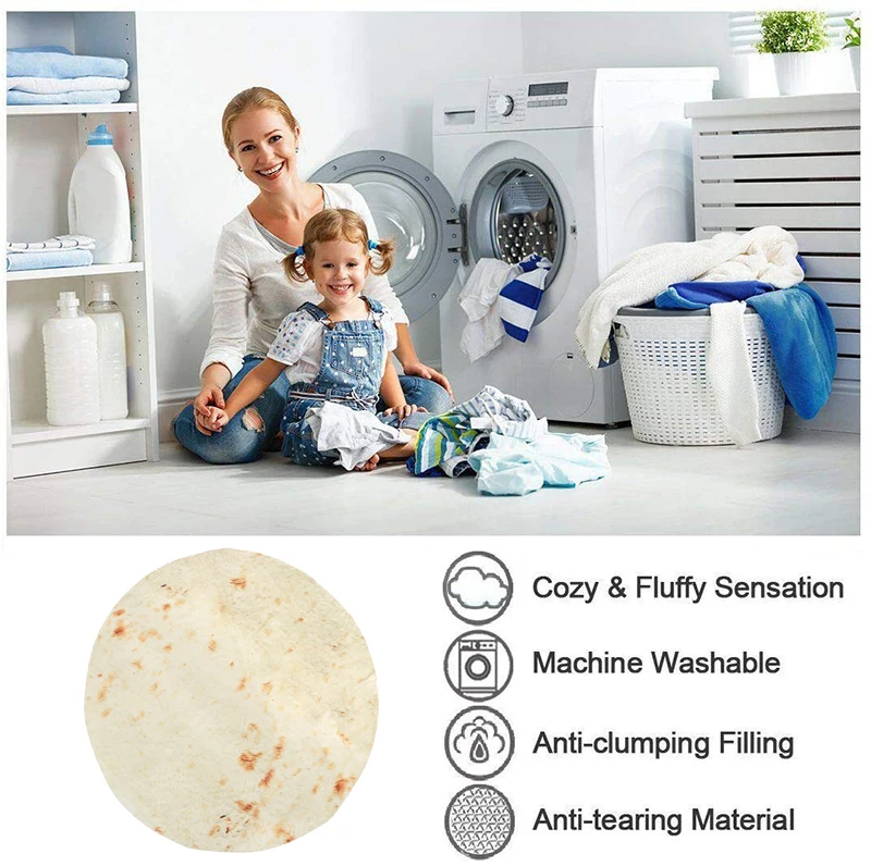 Rantion Burrito одеяло s Tortilla одеяло 280Gsm мягкая теплая фланелевая круглая форма Nap wrap одеяло для взрослых забавная детская Tortilla
