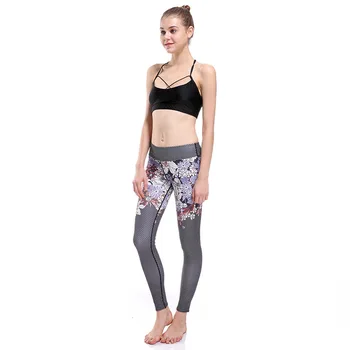 

Ms 2019 slim hip spring and summer print breathable moisture wicking quick-drying 9 lady pants leggings