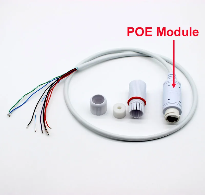 White X2 шт Встроенный 48 В POE Модуль CCTV Концевой Кабель LAN мощность по Ethernet Lan RJ45+ DC порты кабели для ip-камеры плата модуль - Цвет: White