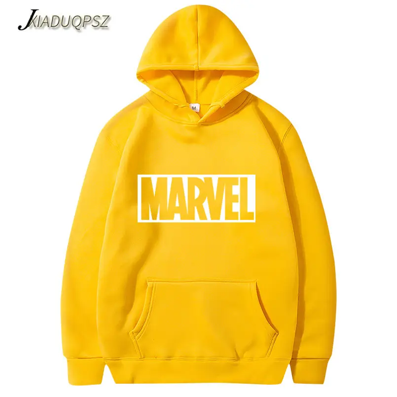 Новые брендовые кофты с капюшоном "marvel" мужские высококачественные повседневные мужские толстовки с длинными рукавами с принтом marvel спортивные костюмы с капюшоном для мужчин - Цвет: WM12 Yellow