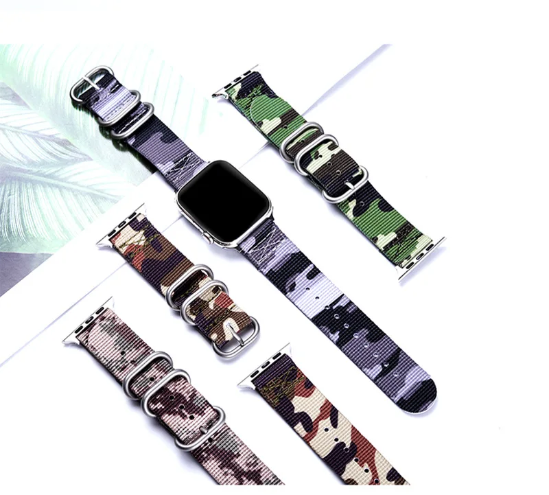 Нейлоновые ремни для Apple Watch 4 44 мм 42 мм ремешок 38 мм ремешки для Apple Watch Band 40 мм браслет для iWatch Series 5 4 3 2 1