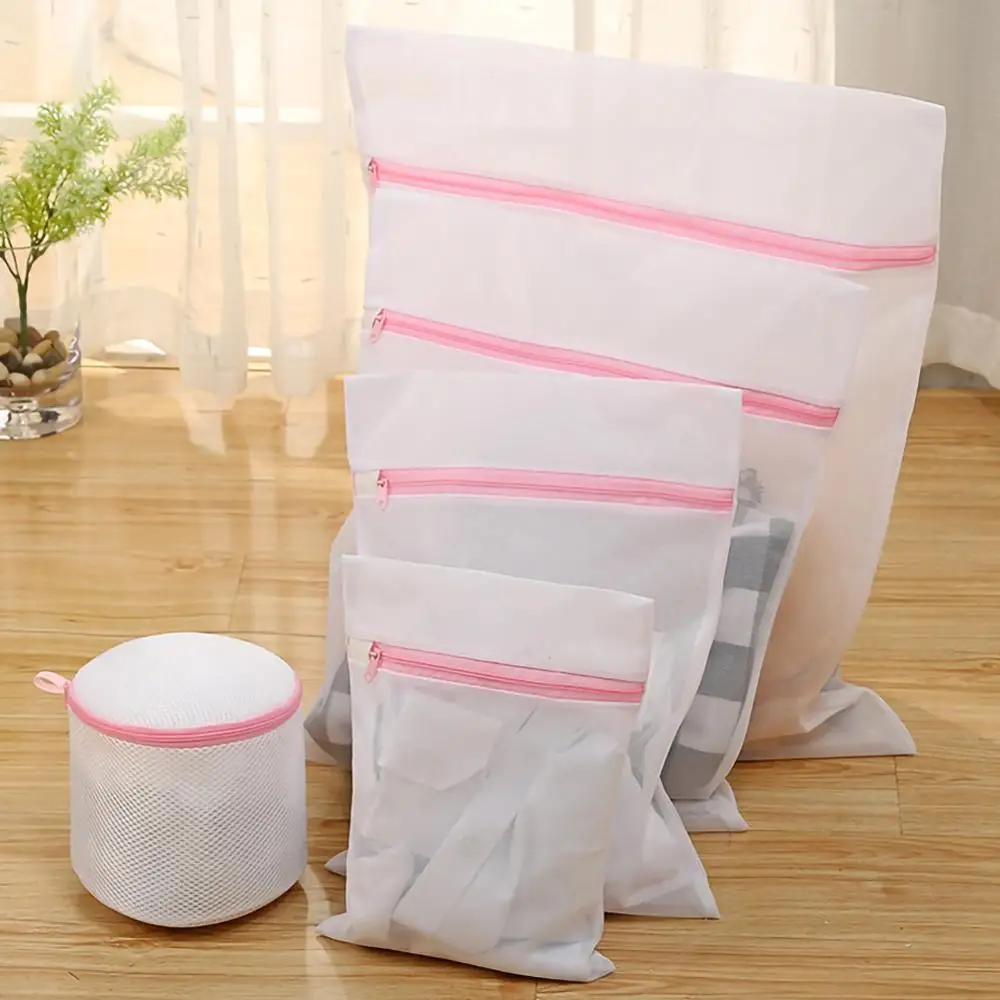 

3 Sizes Zippered Mesh Laundry Wash Bags for Delicates Lingerie Socks Underwear Laundry Bag Set Home Thickening Washing Bag