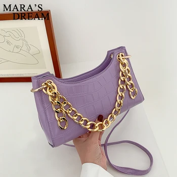 

Vintage Bags For Women 2020 Baguette Handbag Mini Leather Shoulder Bag Retro Women Bag Stone Pattern Female Purse bolso mujer