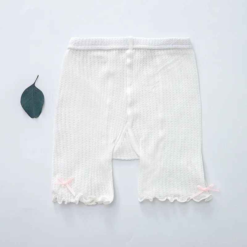 

Kids Baby Legging Girls Pants New Design Summer Solid Color Base Lace Shorts Protection Pants 0-8 T