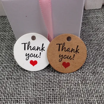 

100pcs Kraft paper hand made tag with love for DIY Gift box tag candy cupcake thank you tags/handmade favors name brand tag