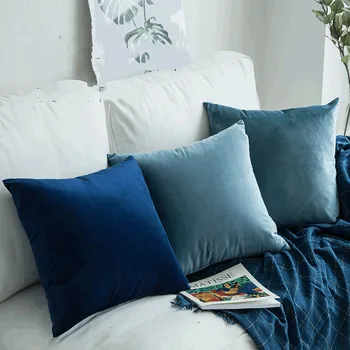 

cushion pillowcase wholesale sofa pillow without core pillow covers home decor Decorative Solid Velvet Fabric Plain Dyed