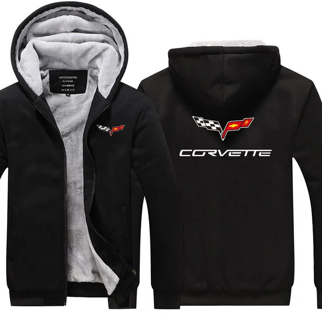 Толстовки мужские зимние теплые для Chevrolet Толстовка Corvette мужское утепленное пальто плюс бархатная куртка плюс размер 4XL 5XL v