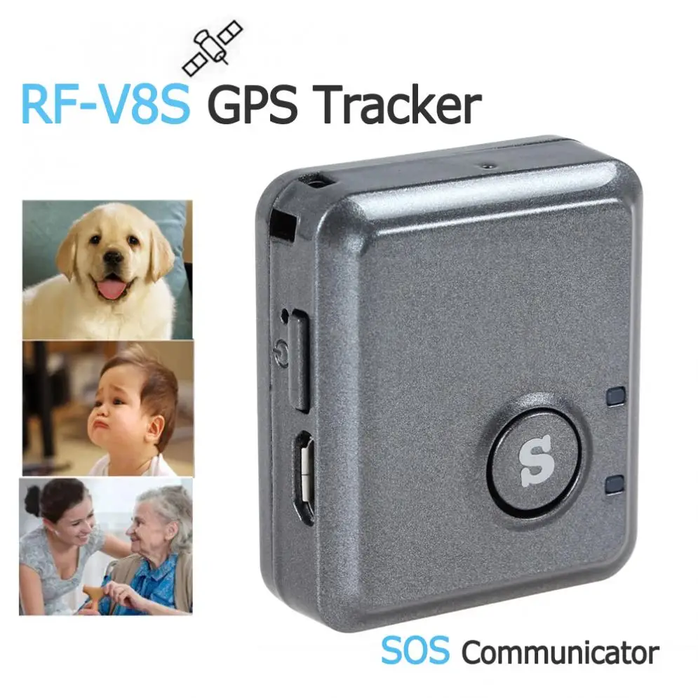 RF-V8S gps трекер локатор Высокая Эффективность Дистанционного прослушивания автомобиля детей gps трекер и SOS коммуникатор