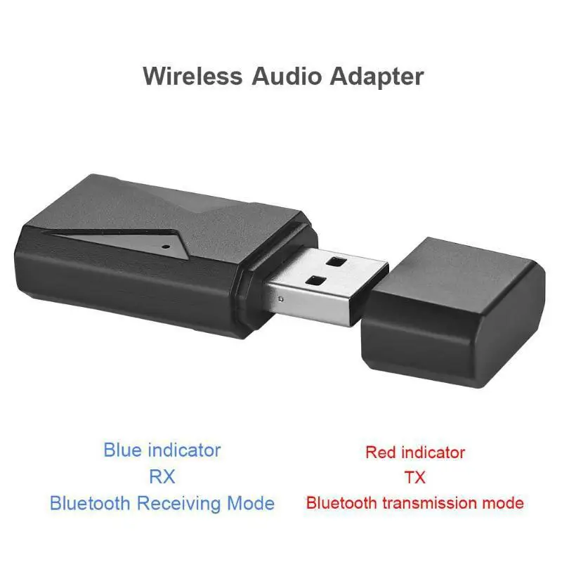 2 в 1 Bluetooth передатчик громкой связи приемник аудио адаптер для ТВ автомобиля Встроенный микрофон телефон Функция