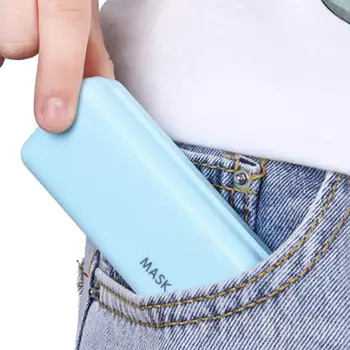 

Portable Small Face Mask Storage Box Waterproof Compact Organizer with Lid Dust Protection Masks Case