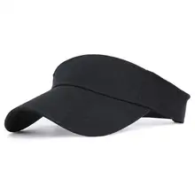 Унисекс летняя хлопковая пустая открытая бейсболка широкая, с защитой от ультрафиолета, козырек для бега, спортивный Регулируемый козырек