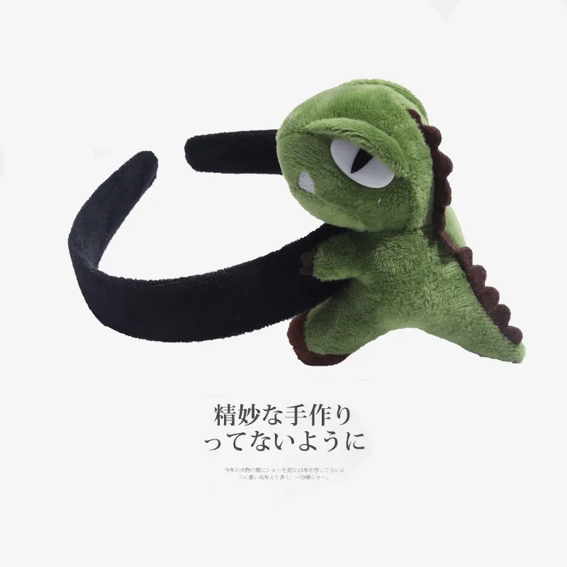 2 шт./комплект милый большой 3D мультфильм плюшевый динозавр повязка на голову детей эластичные волосы резиновый галстук женский хвостик вечерние головной убор