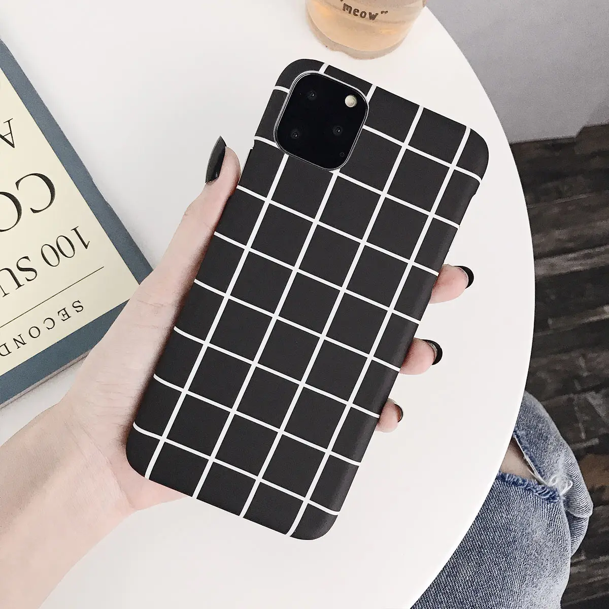 0830B Moskado луна звезды сетка чехол для телефона для iPhone 6 6s 7 8 Plus 11 Pro X XR XS Max 5S SE полоса цветы чехол твердый пластиковый чехол на заднюю панель - Цвет: 0830B